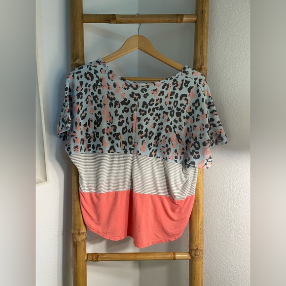 143 story Animal print and striped top - Picture 3 of 4